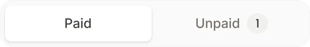 Paid and Unpaid tabs