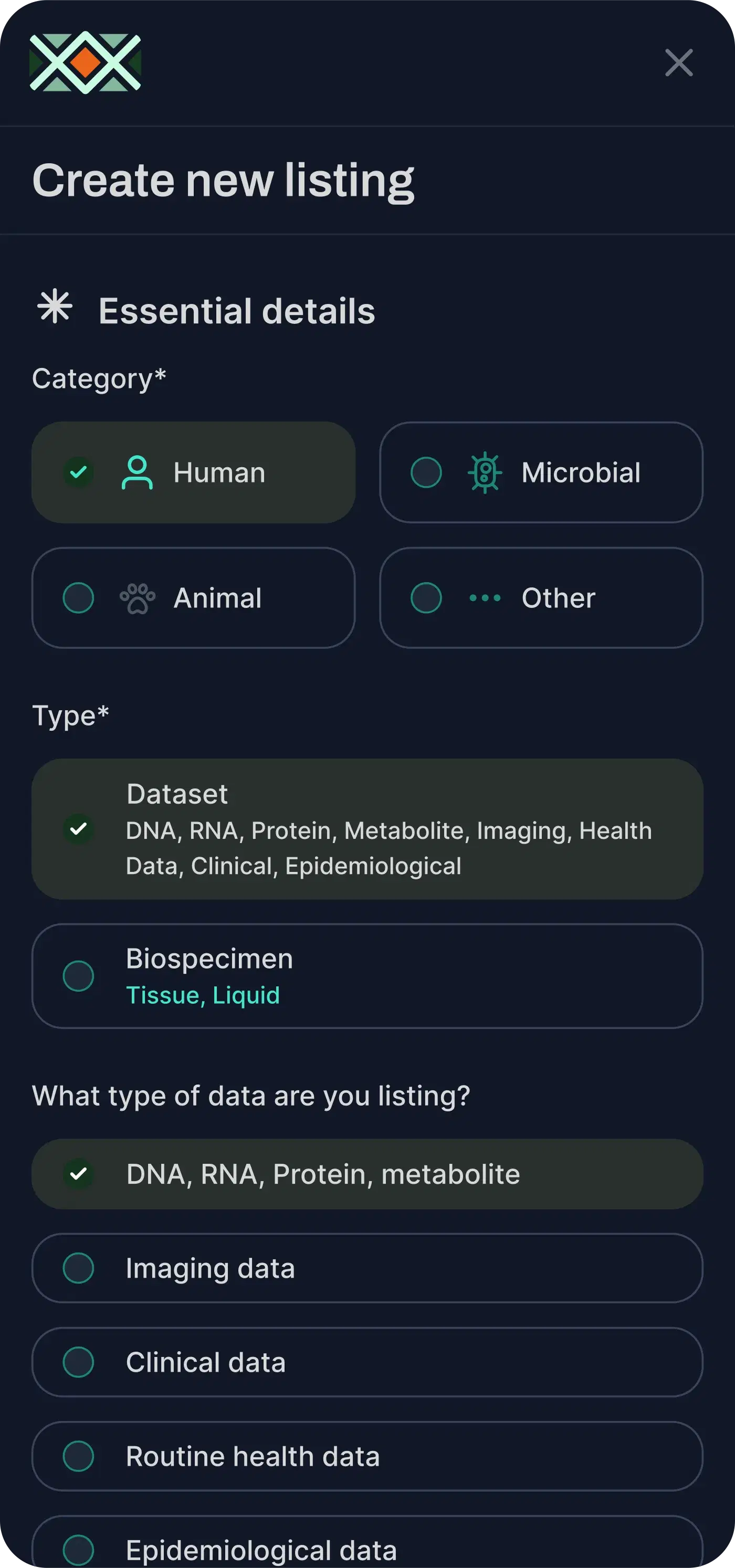 ADBEx — create a metadata listing